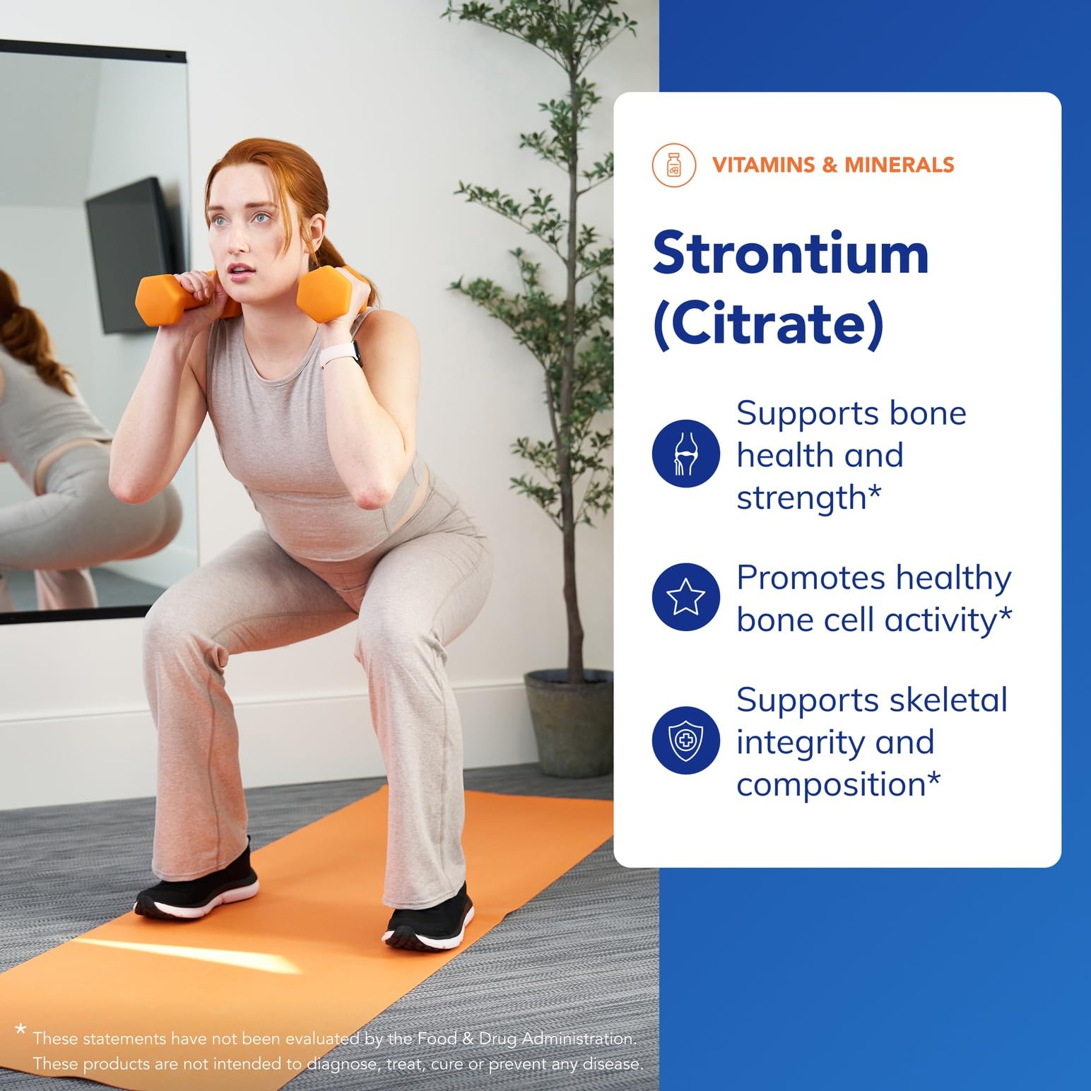 Pure Encapsulations Strontium Citrate 227mg supplement side view