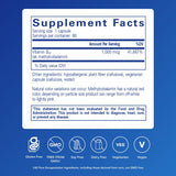 Pure Encapsulations Vitamin B12 Methylcobalamin 1000 mcg capsules side view