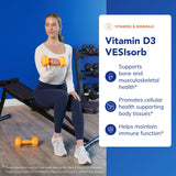 Pure Encapsulations Vitamin D3 50mcg capsules on a wooden table