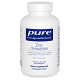 Pure Encapsulations Zinc Chewable Tablets front view, 100 count