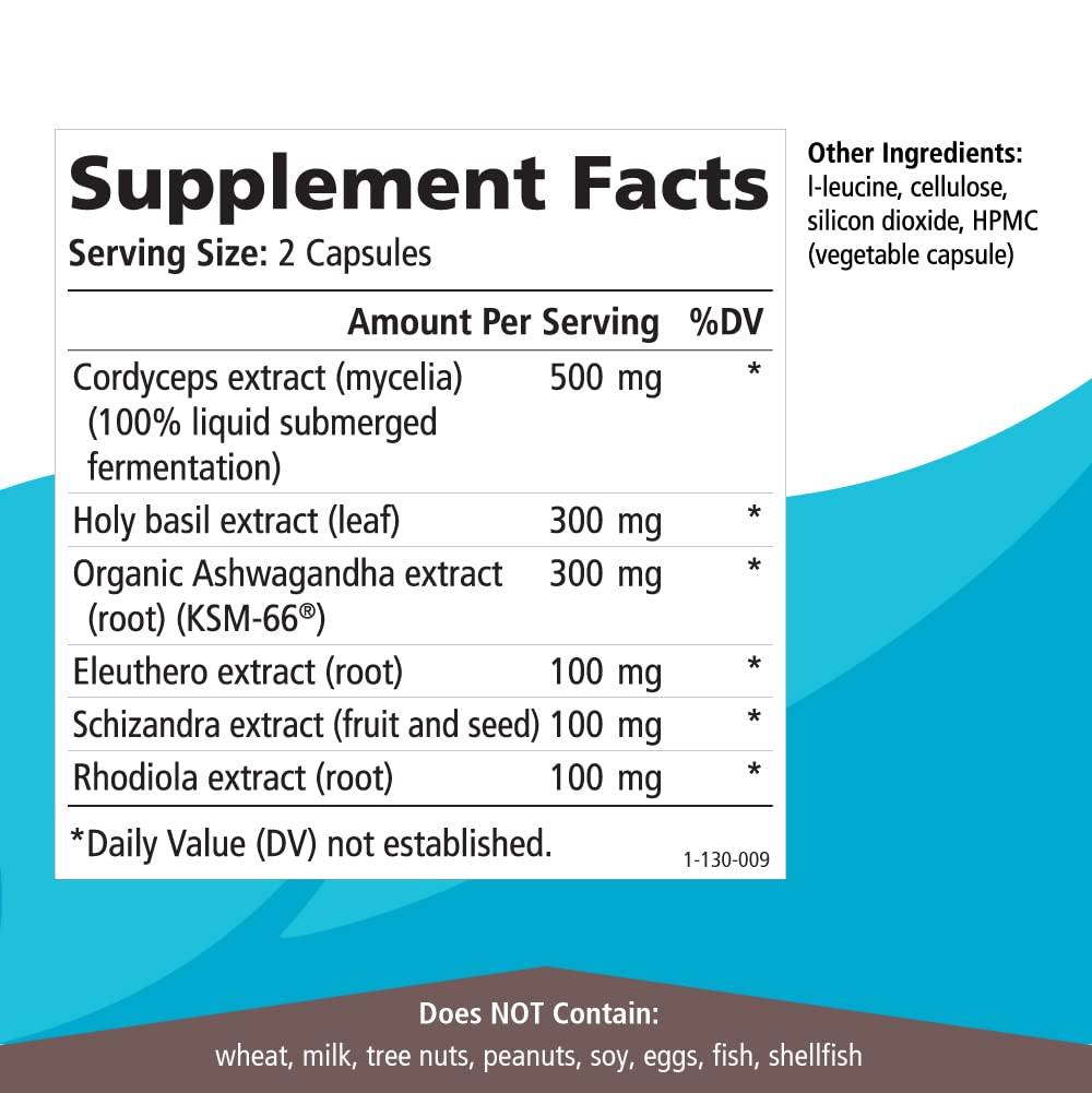 PURE ESSENCE LABS Adrenal Stability 132g supplement capsule close-up