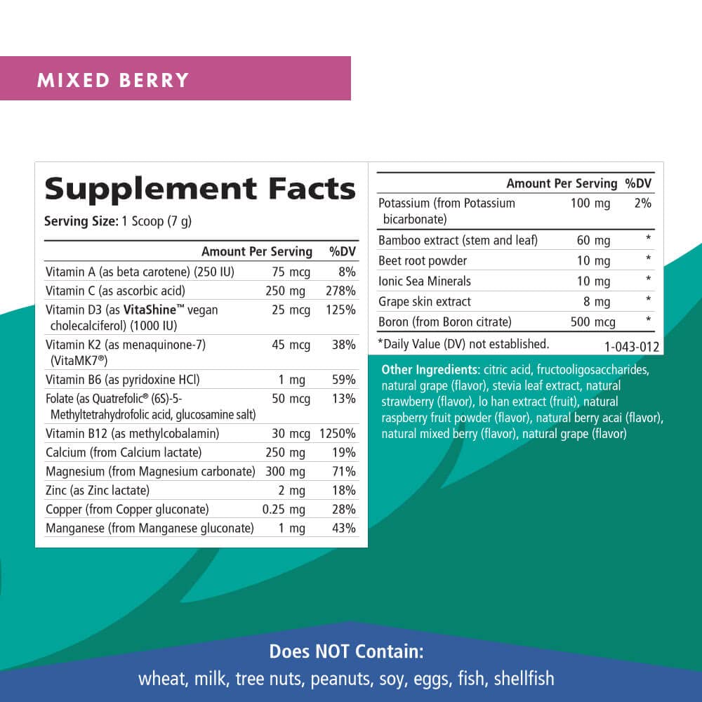 PURE ESSENCE LABS Calcium Magnesium Vitamin D3 K2 Supplement ingredients list