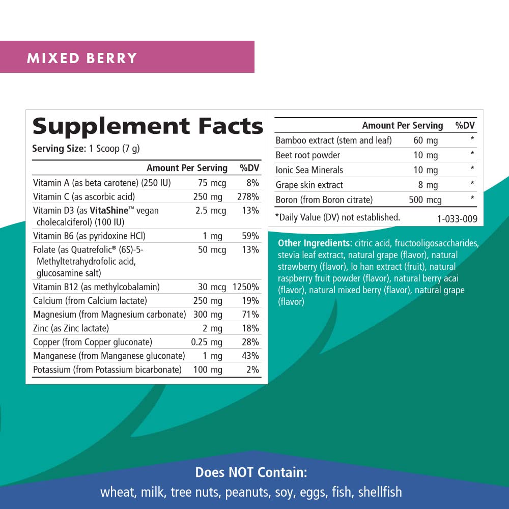 PURE ESSENCE LABS Ionic-Fizz Calcium Plus 490g with ingredients list