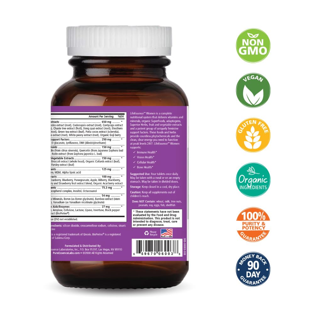 PURE ESSENCE LABS LifeEssence Multivitamins 454g side view