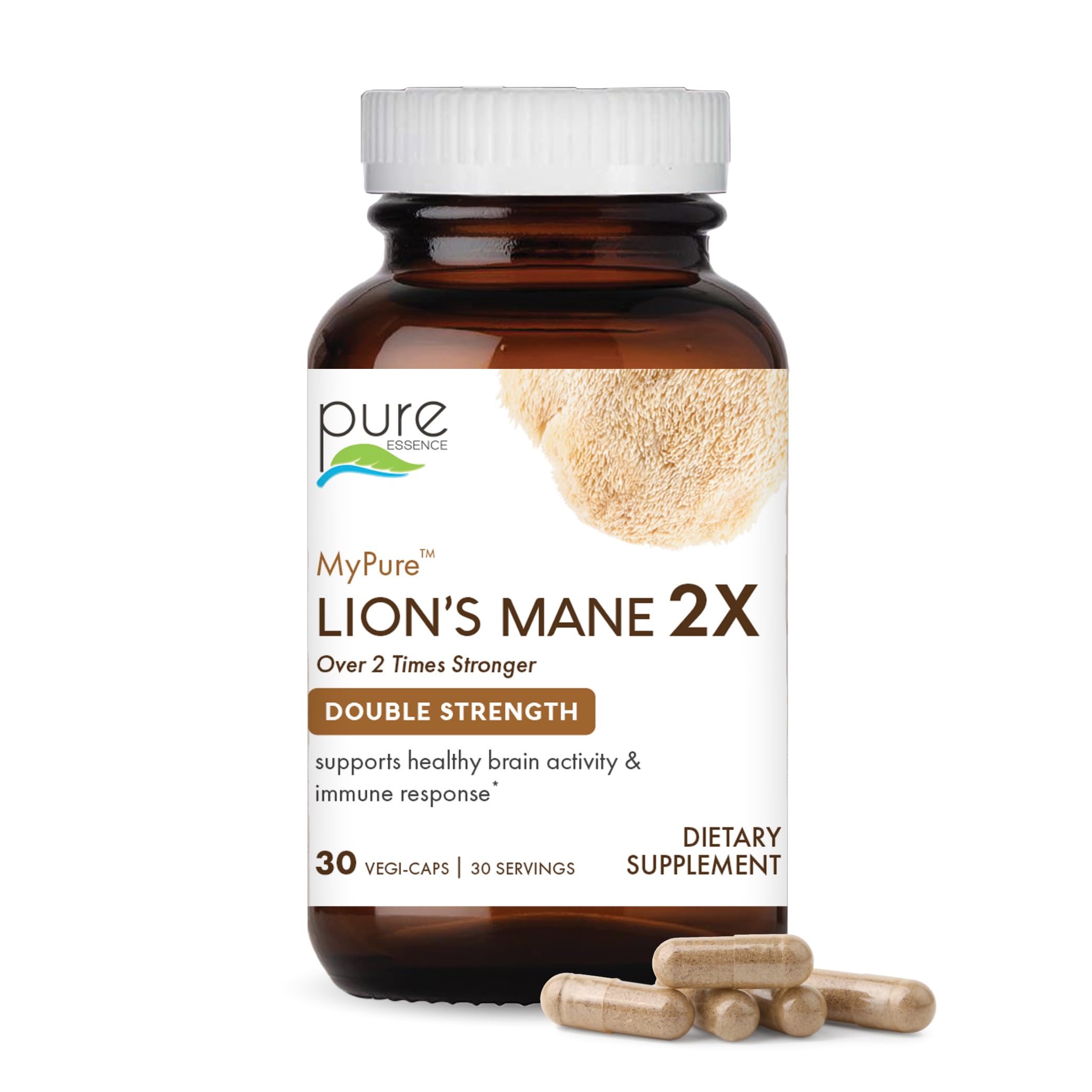 PURE ESSENCE LABS Lion's Mane Mushroom Extract 500mg front view