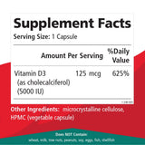PURE ESSENCE LABS Vitamin D 5000 IU supplement ingredients list