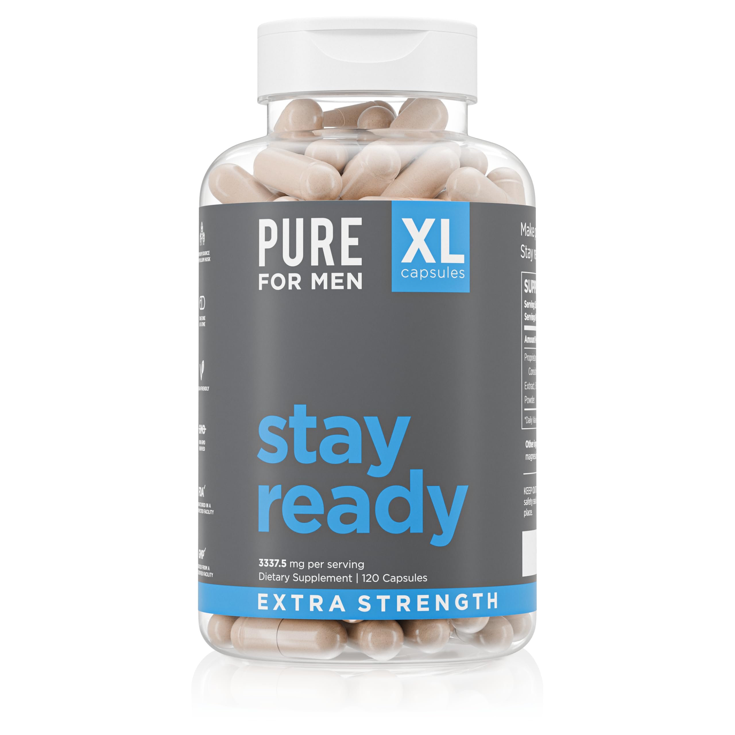 Pure for Men Extra Strength Stay Ready Fiber 280g front view