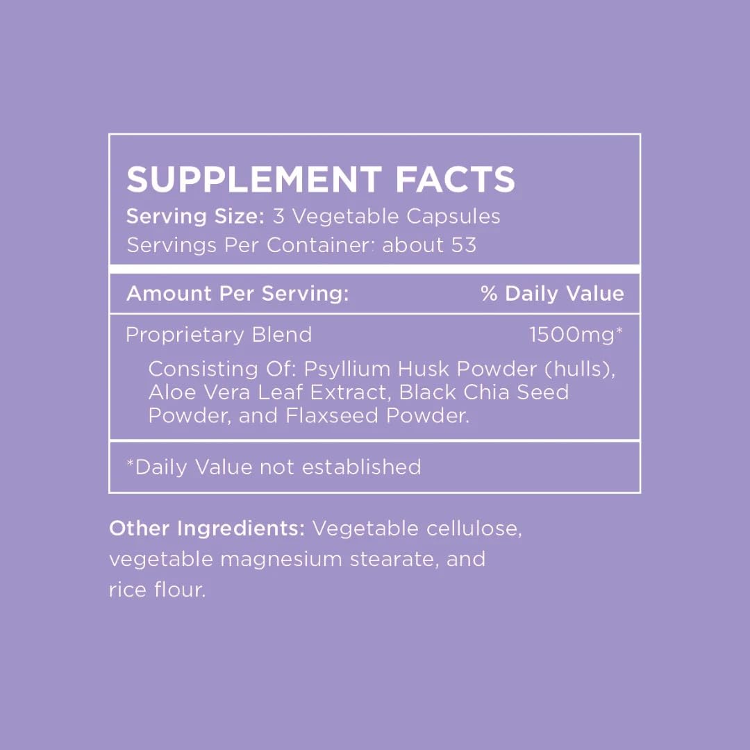 Pure for Men Stay Ready Fiber Capsules back view with ingredient list