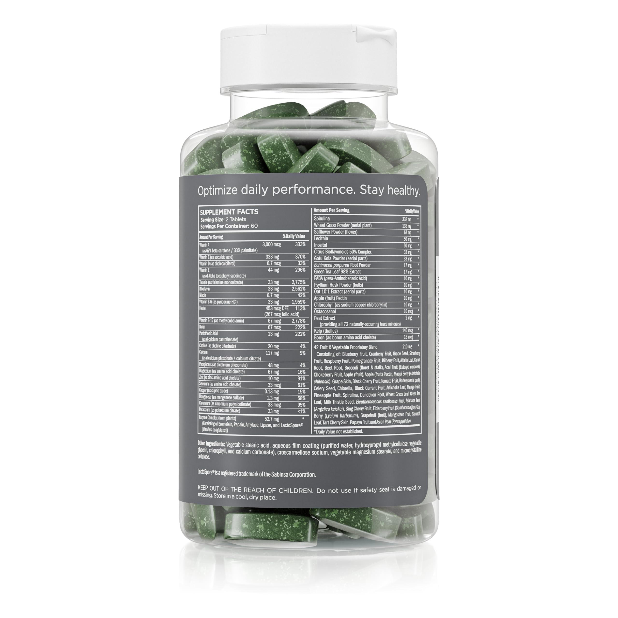 Pure for Men Stay Ready Multi Multivitamin 120 Tablets side view