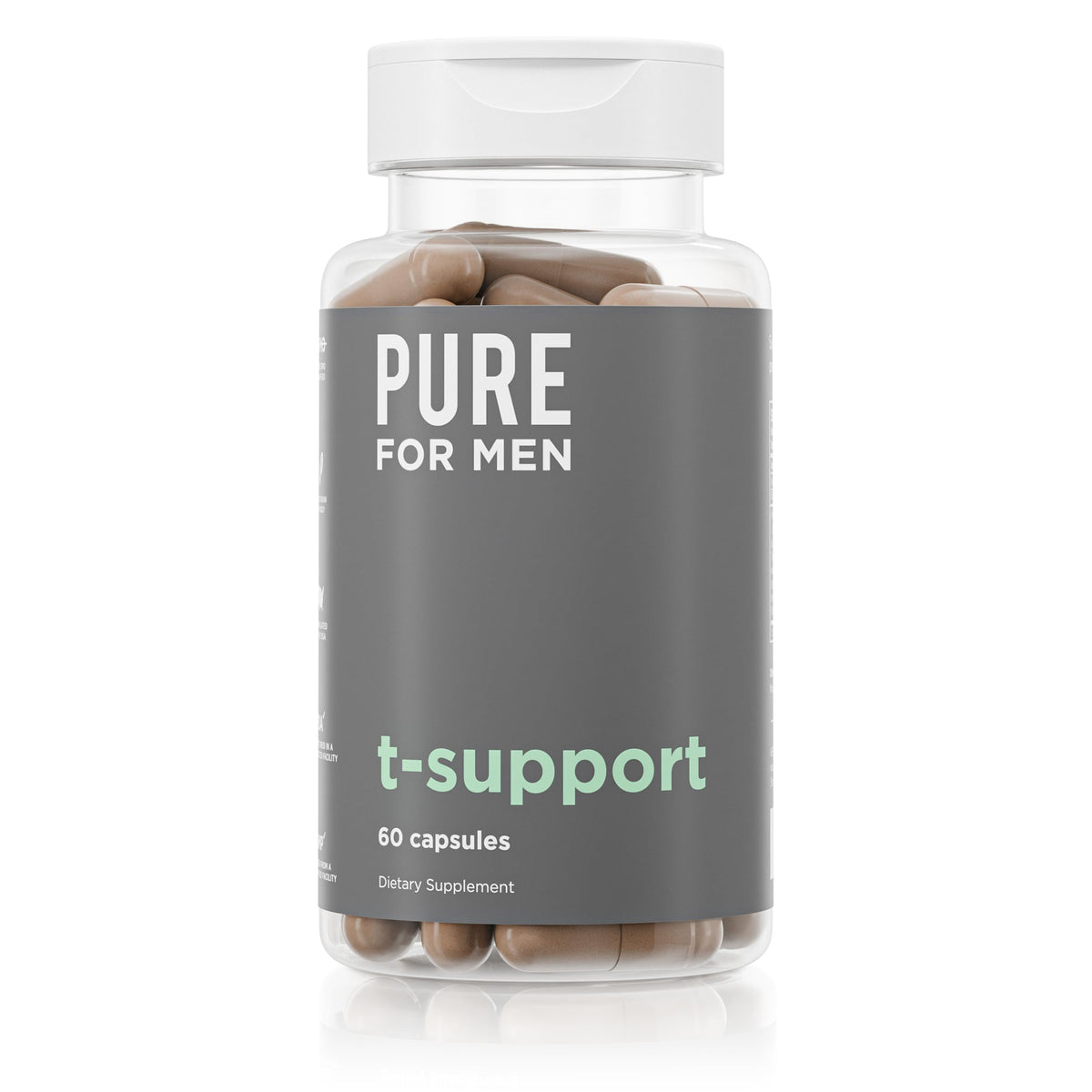 Pure for Men T-Support Supplement 60 Capsules front view