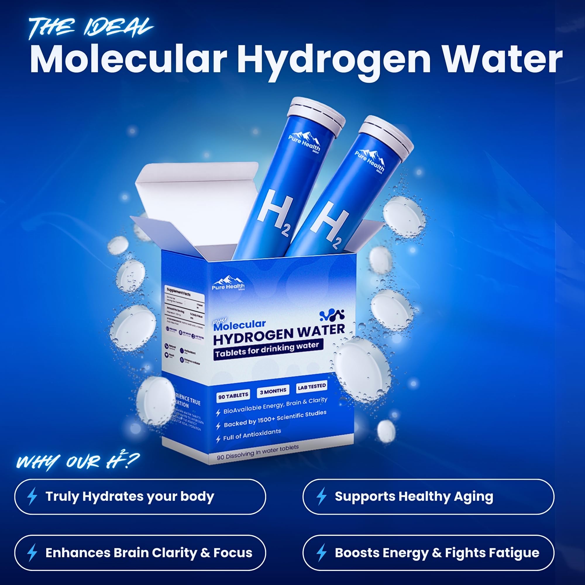 PURE HEALTH MAX Magnesium Tablets packaging details
