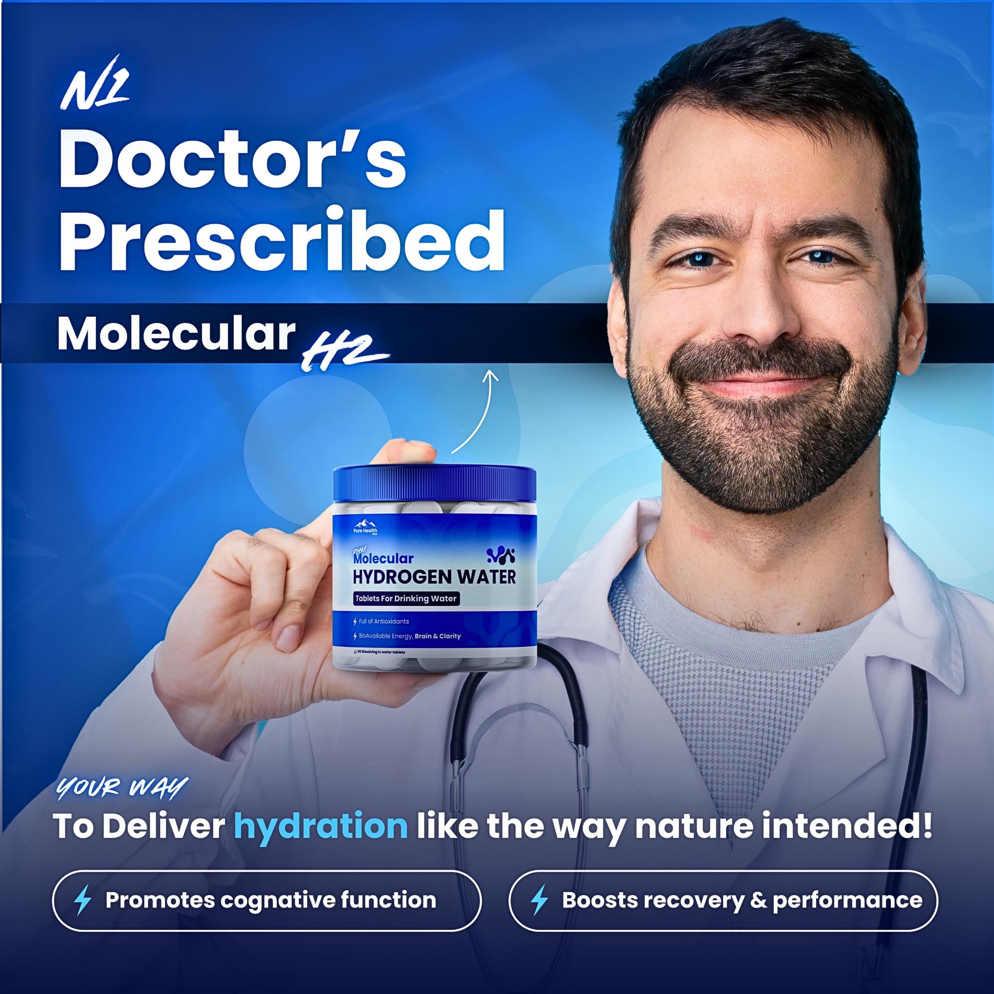 PURE HEALTH MAX Magnesium Tablets side view