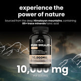 PURE HEALTH MAX Shilajit Capsules displayed with measuring spoon