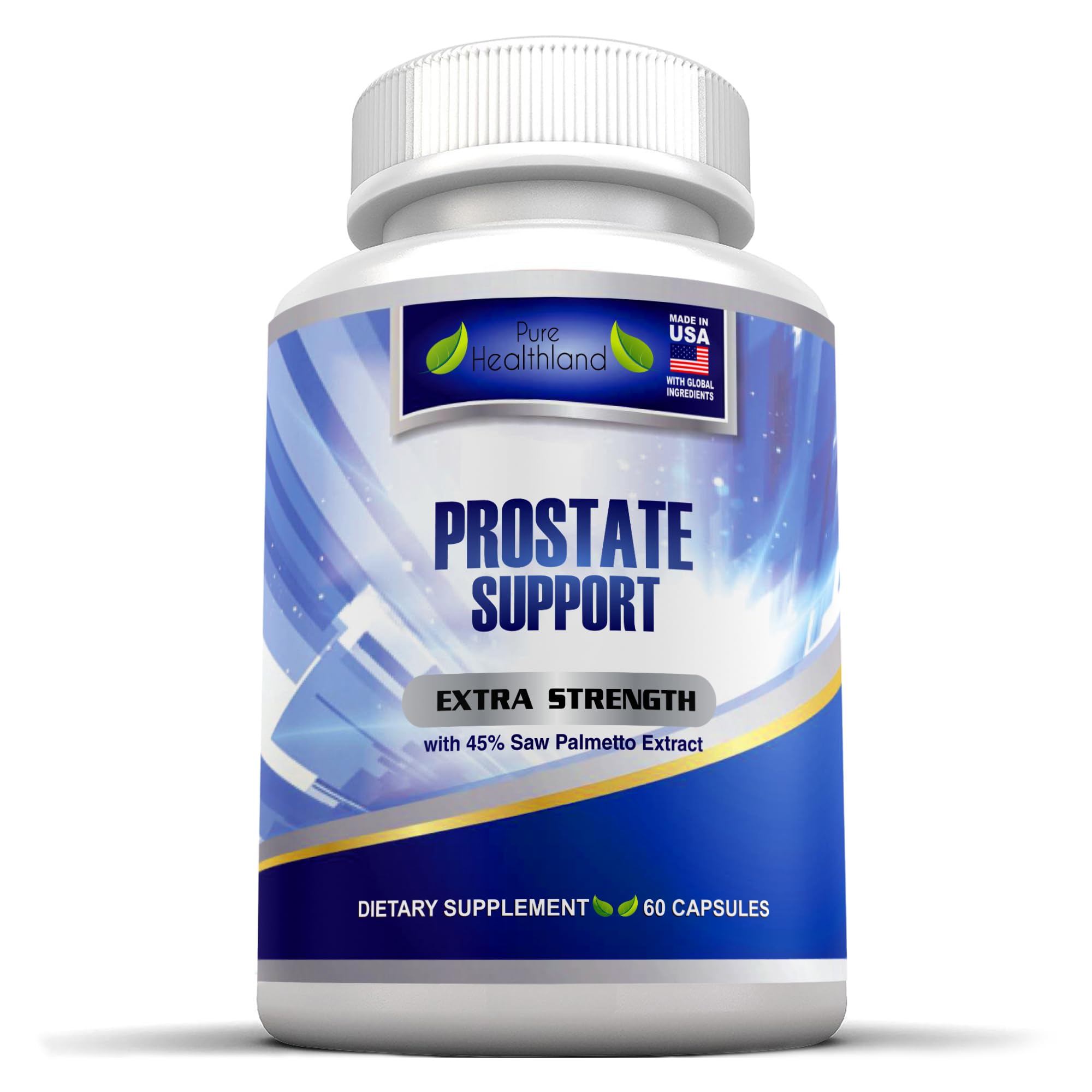 Pure Healthland Saw Palmetto supplement in hand