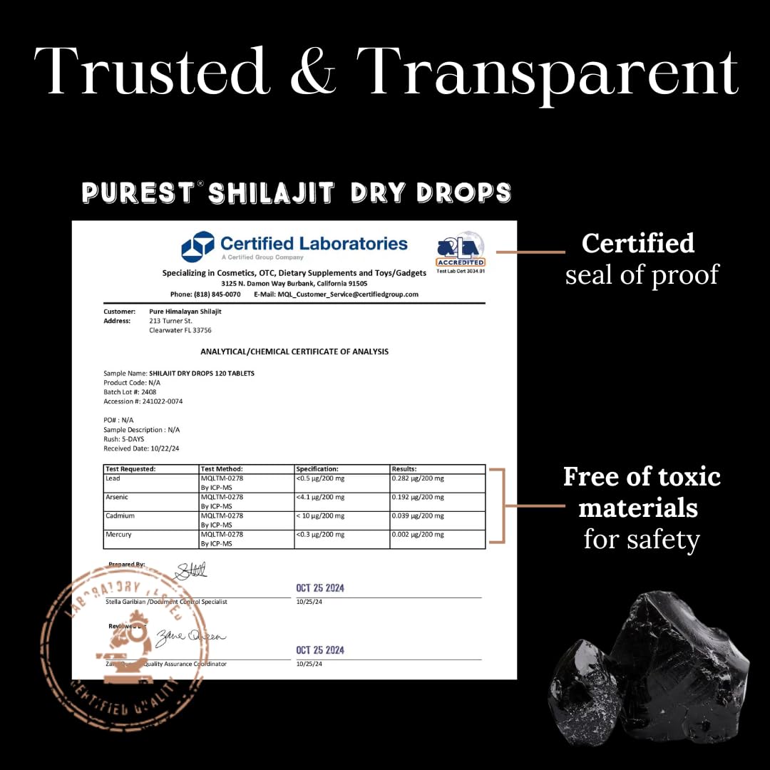 Pure Himalayan Shilajit Dry Drops dropper