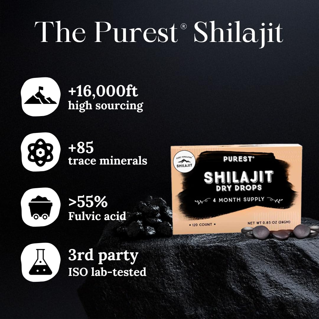 Pure Himalayan Shilajit Dry Drops with other herbs