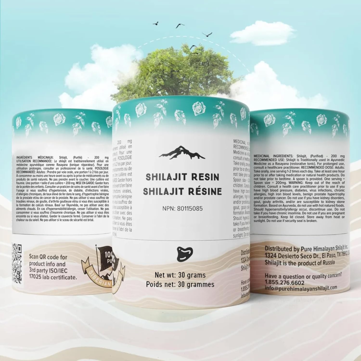 Pure Himalayan Shilajit Resin with herbal supplements
