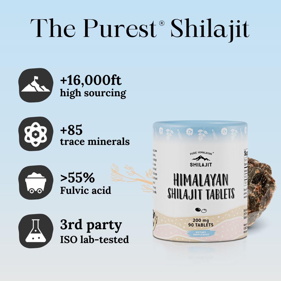 Pure Himalayan Shilajit solid supplement in hand