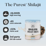 Pure Himalayan Shilajit solid supplement in hand