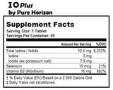 Pure Horizon IOPlus Iodine Supplement ingredients list