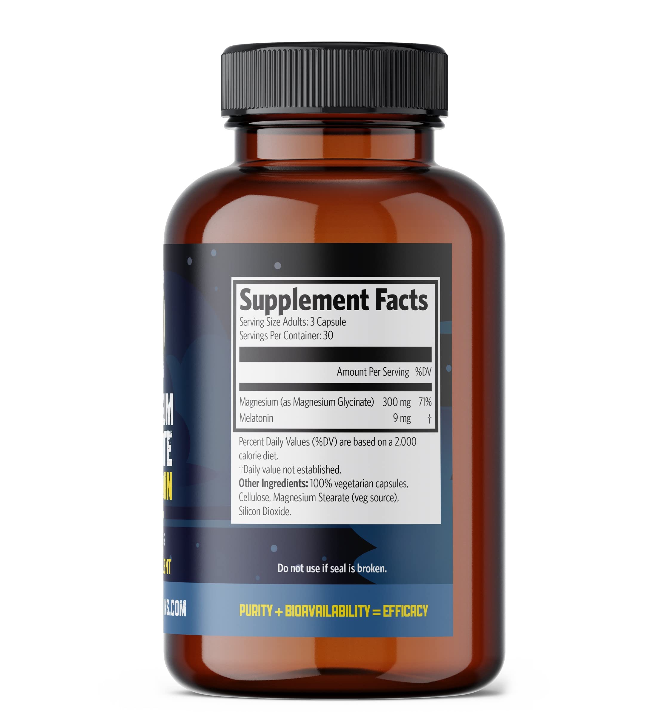 Pure Lab Vitamins Magnesium Glycinate with Melatonin packaging