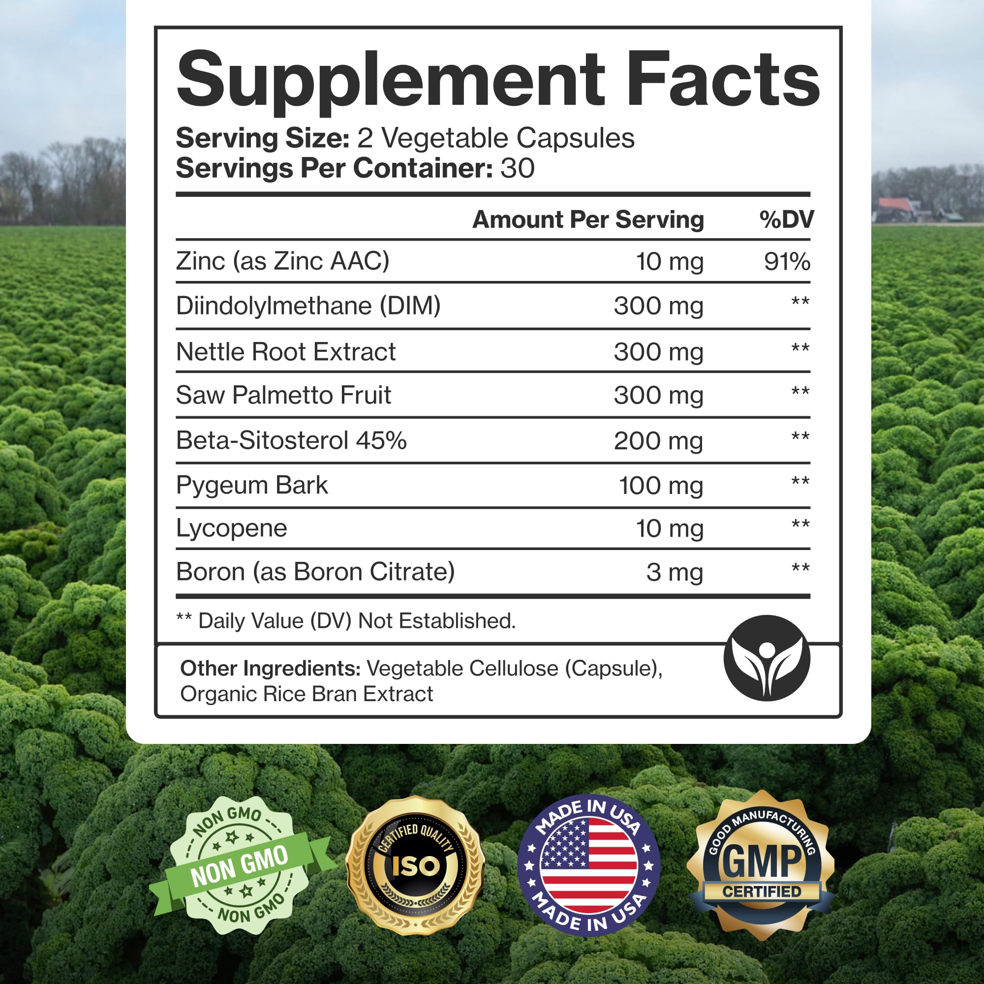 Pure Micronutrients Prostate Support Formula 75g capsule close-up