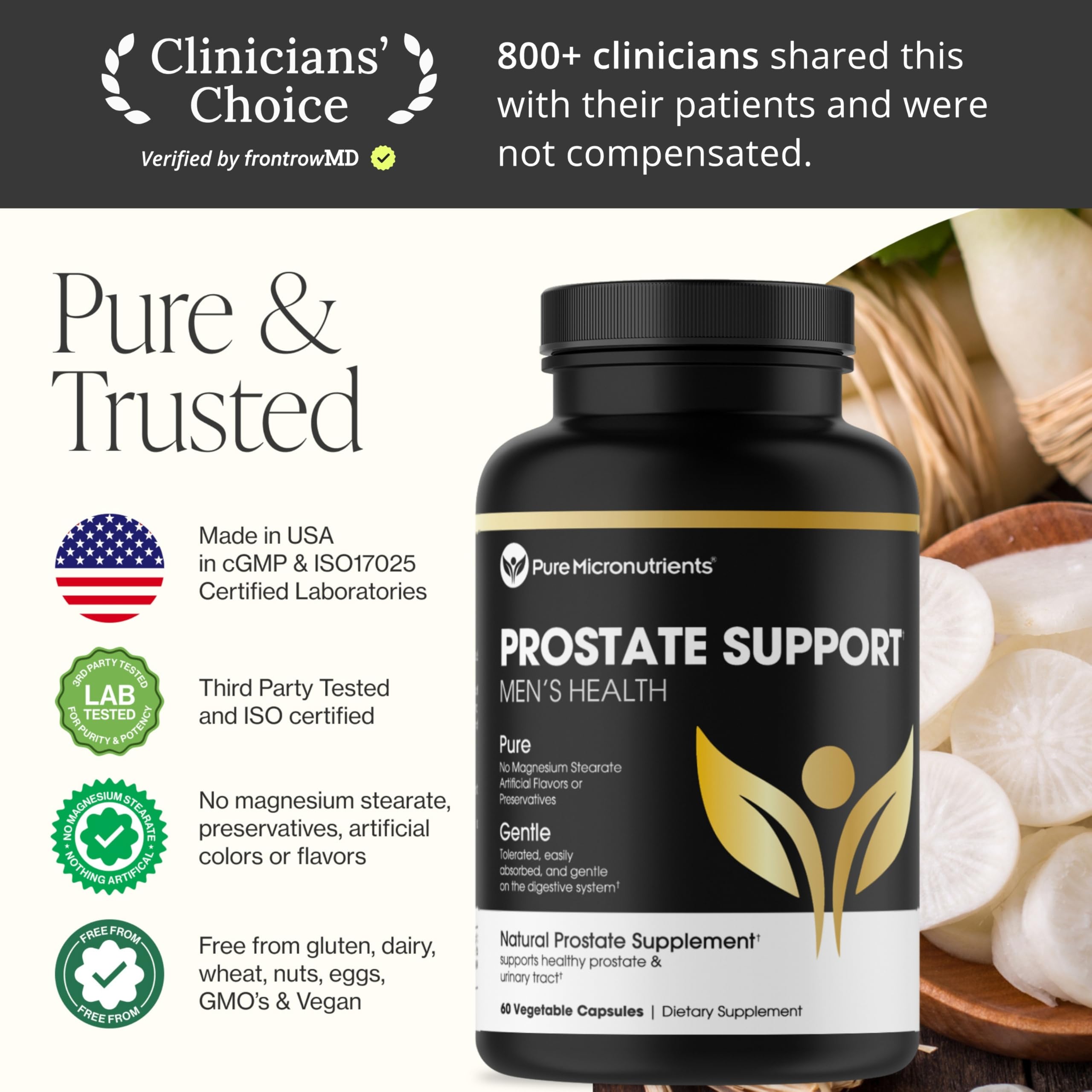 Pure Micronutrients Prostate Support Formula 75g lifestyle scene