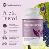 Pure Micronutrients Resveratrol Capsules 50% Standardised side view