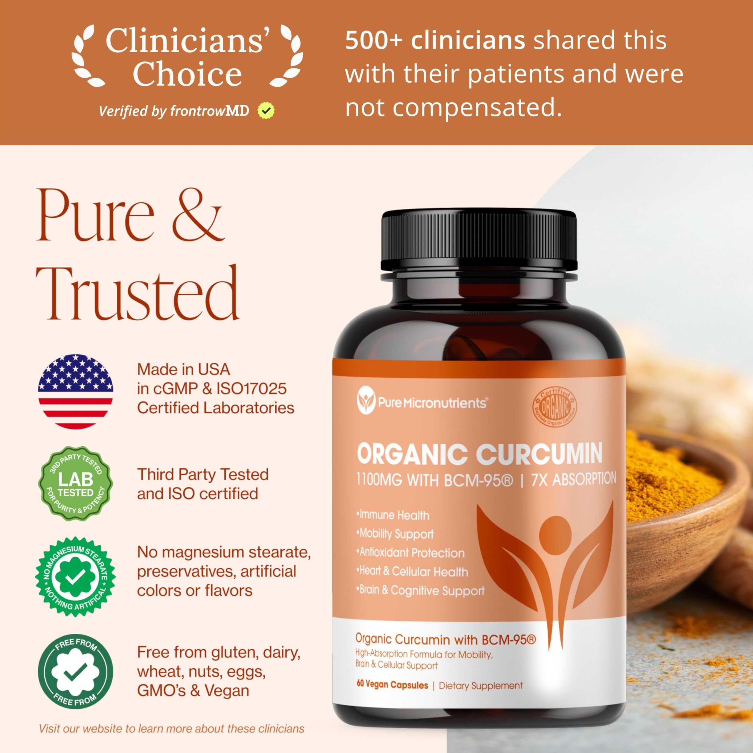 Pure Micronutrients Turmeric Supplement 70g lifestyle scene