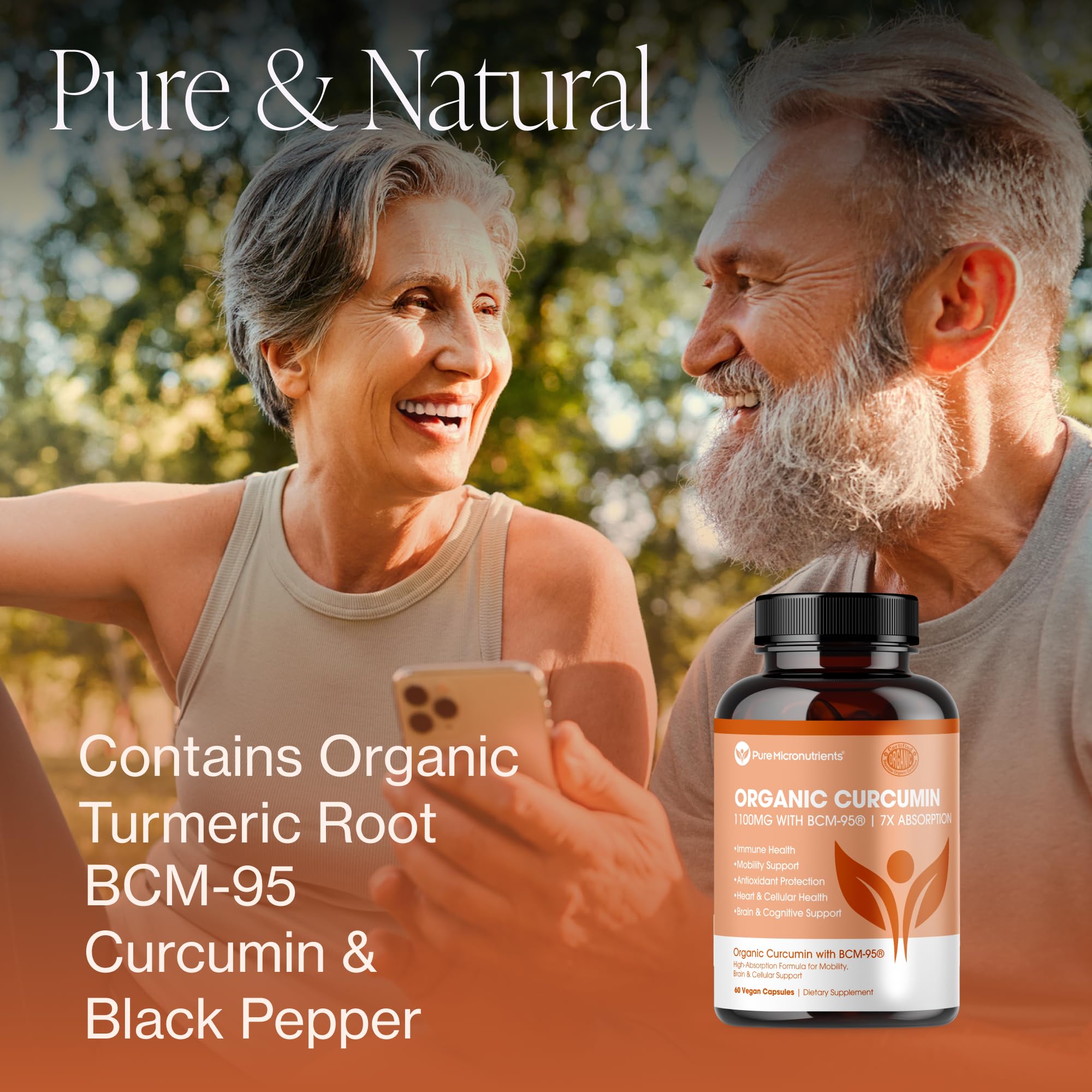 Pure Micronutrients Turmeric Supplement 70g side view