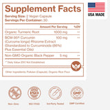 Pure Micronutrients Turmeric Supplement 70g with ingredients