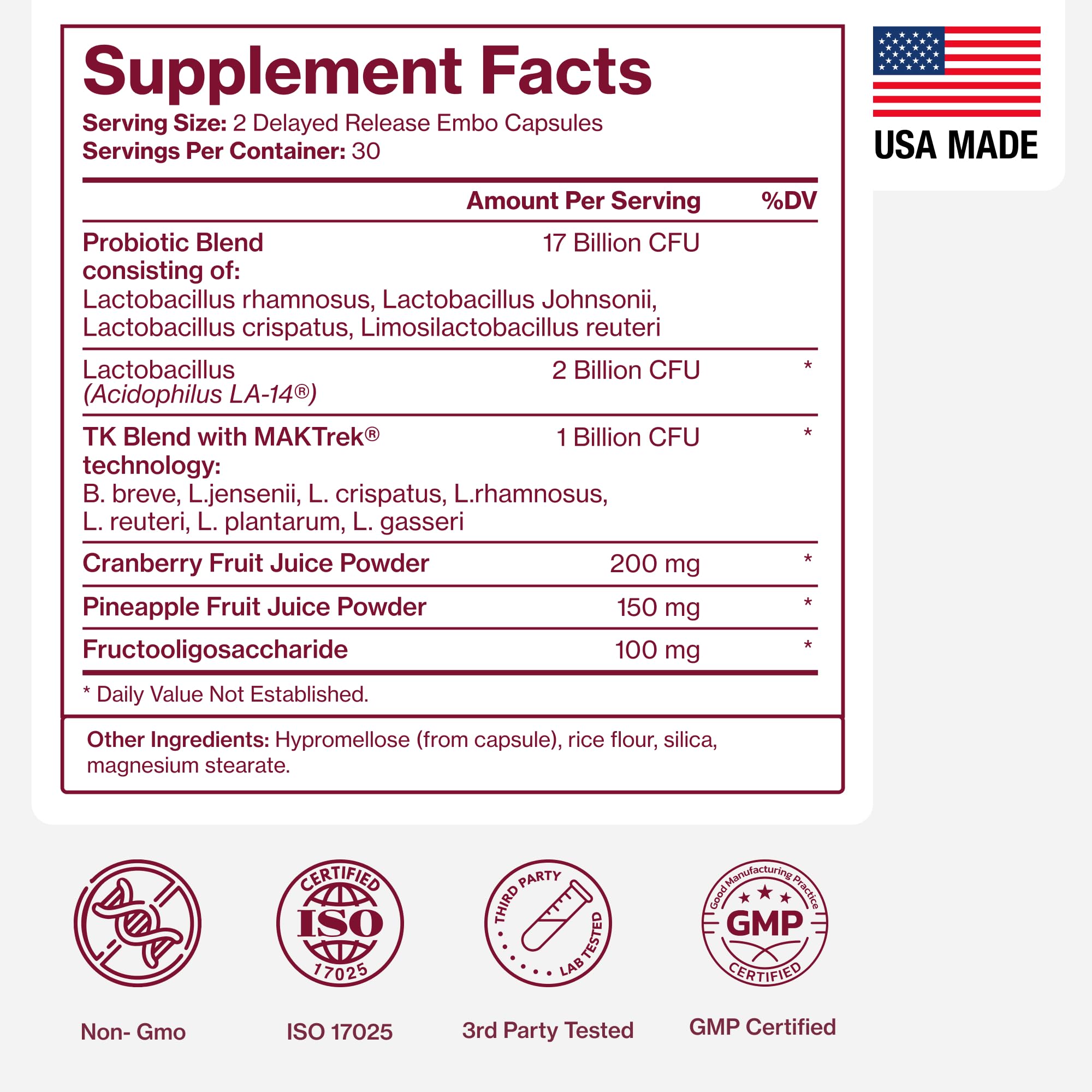 Pure Micronutrients Vaginal Probiotics capsules close-up