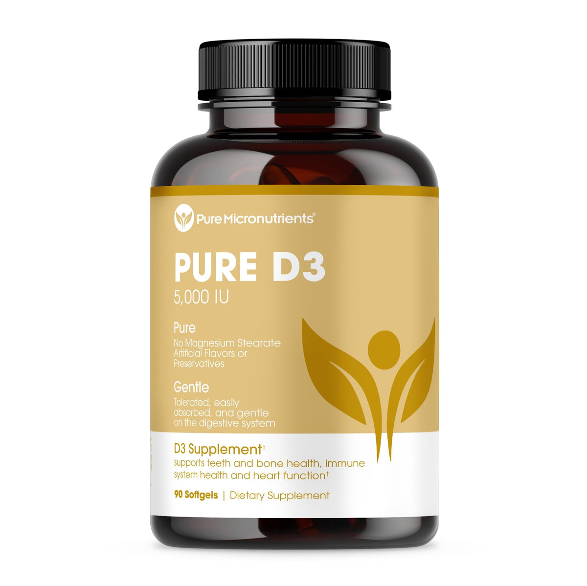 Pure Micronutrients Vitamin D3 5000 IU softgels front view