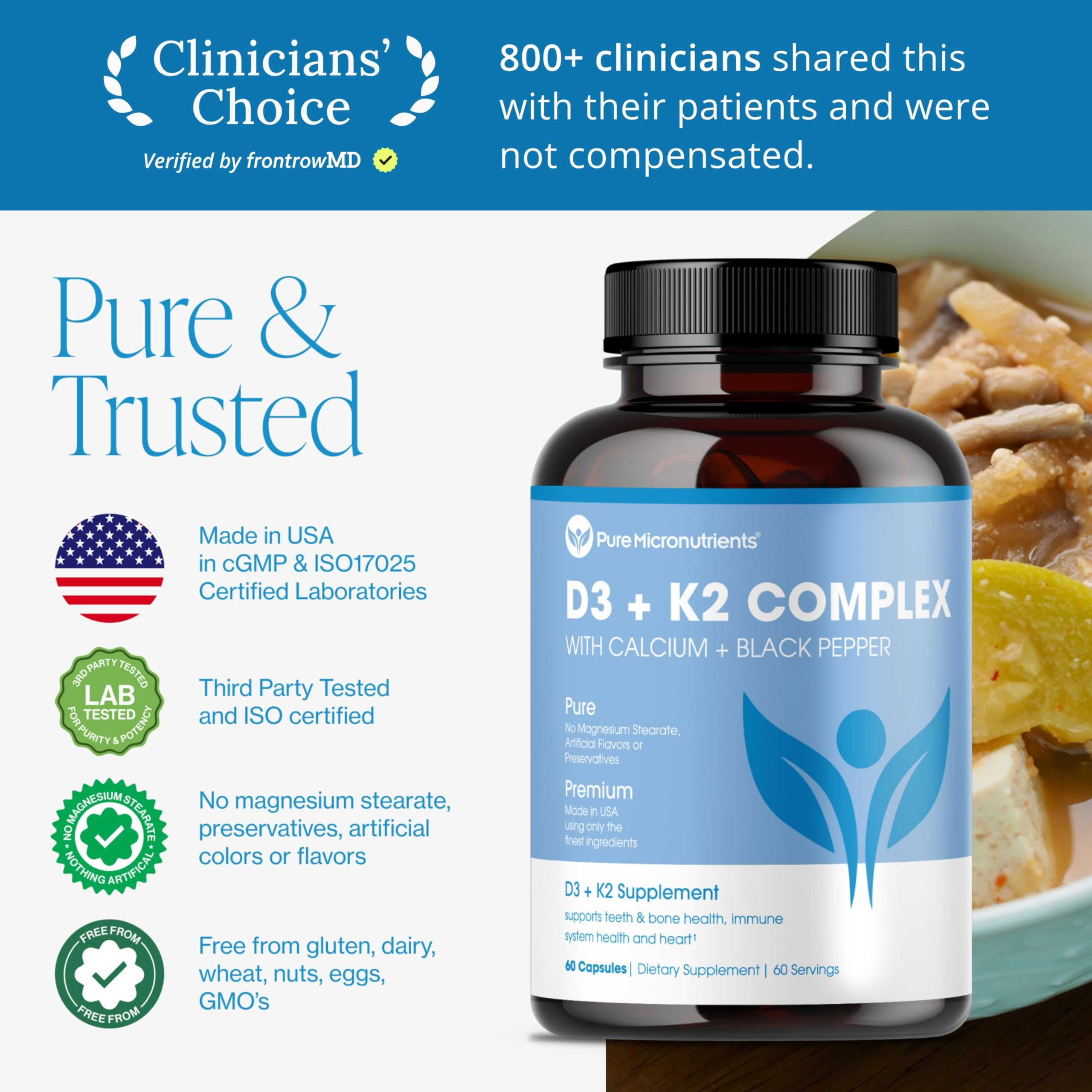 Pure Micronutrients Vitamin D3 & K2 Supplement lifestyle scene