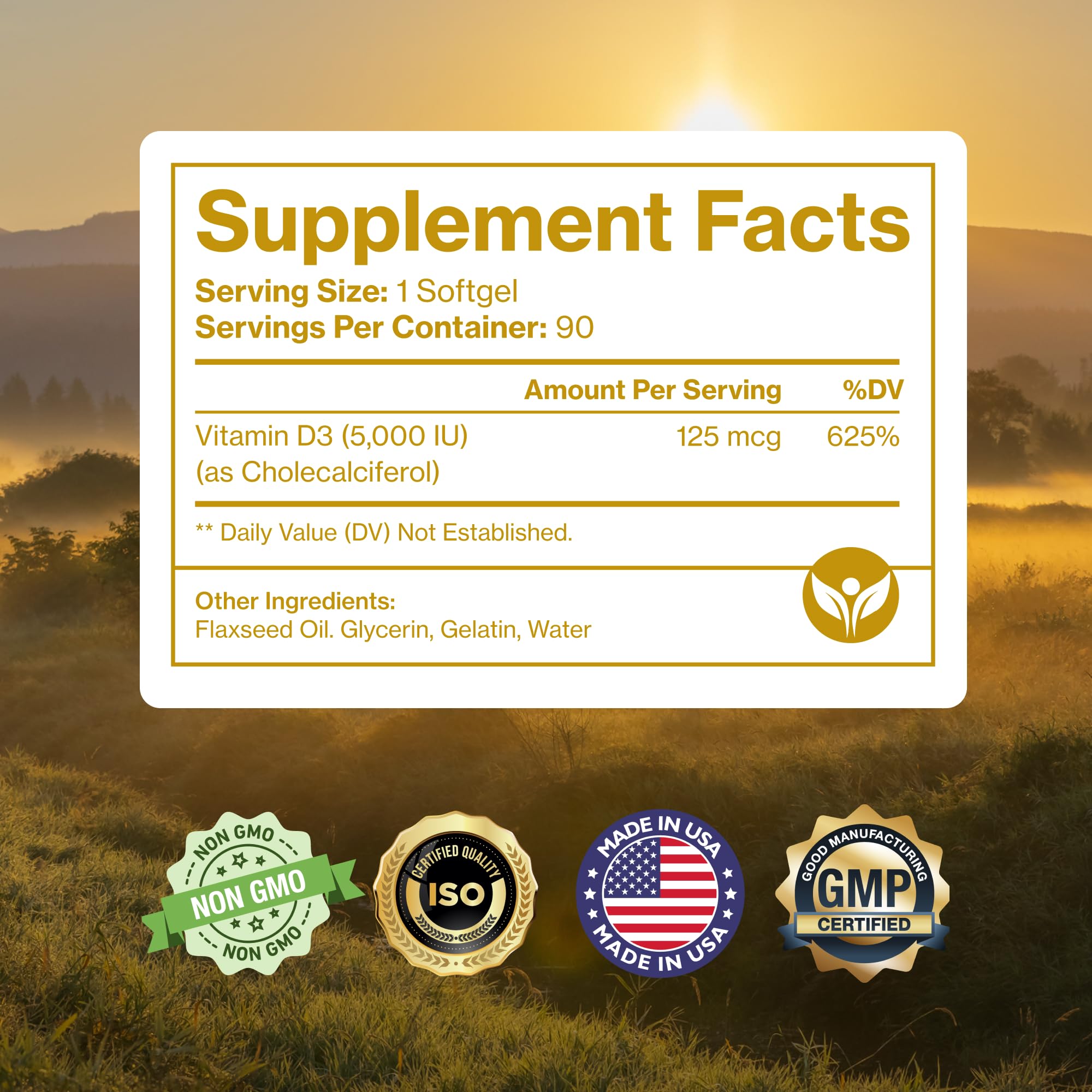 Pure Micronutrients Vitamin D3 softgels in hand