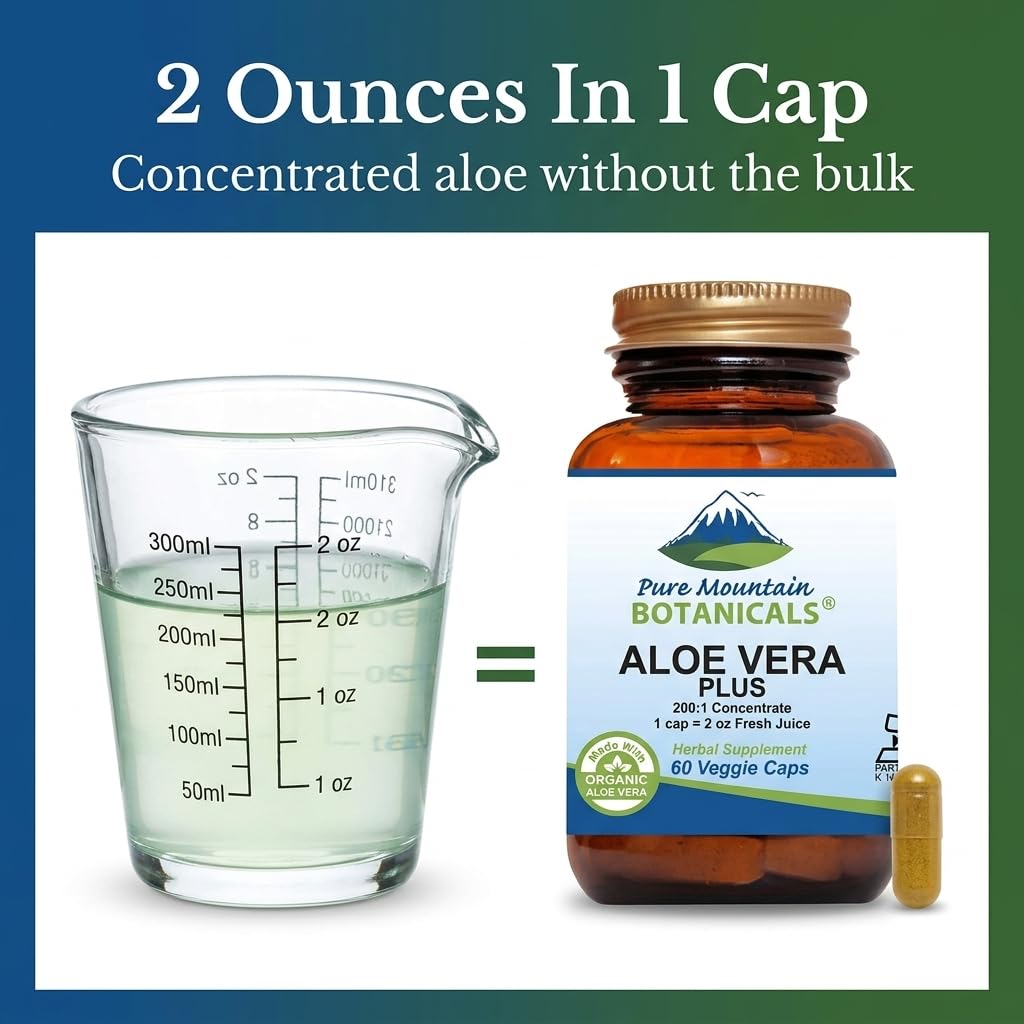 Pure Mountain Botanicals Aloe Vera Supplement ingredients list