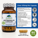 Pure Mountain Botanicals Astragalus Root Powder 90 capsules side view