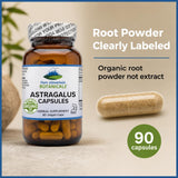Pure Mountain Botanicals Astragalus Root Powder vegan capsule detail