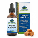 Pure Mountain Botanicals Caramel Stevia Drops 2oz front view