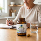 Pure Mountain Botanicals Cinnamon Bark Capsules in a lifestyle setting