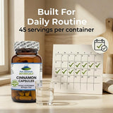 Pure Mountain Botanicals Cinnamon Bark Capsules with a measuring spoon