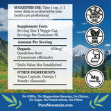 Pure Mountain Botanicals Dandelion Root & Omega-3 Capsules bottle side view
