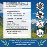 Pure Mountain Botanicals Garlic Supplement bottle side view