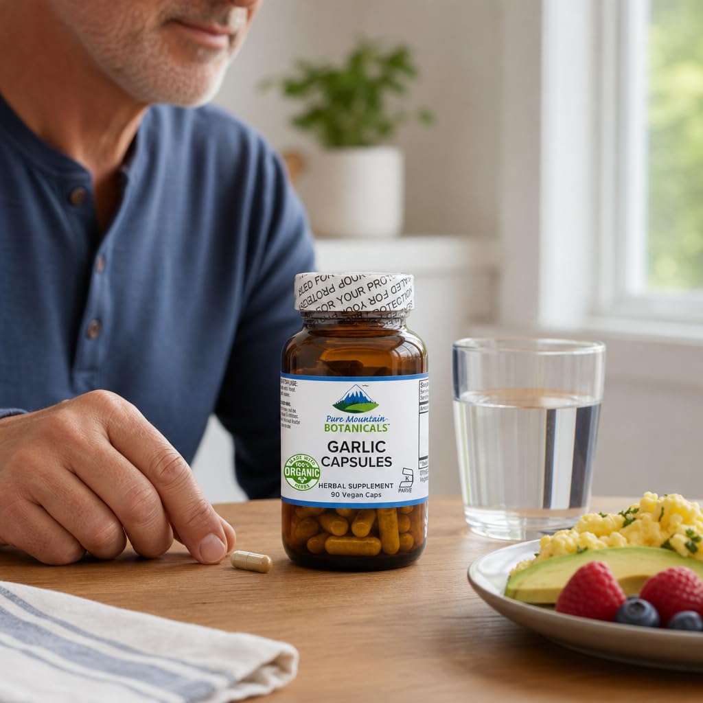Pure Mountain Botanicals Garlic Supplement label details