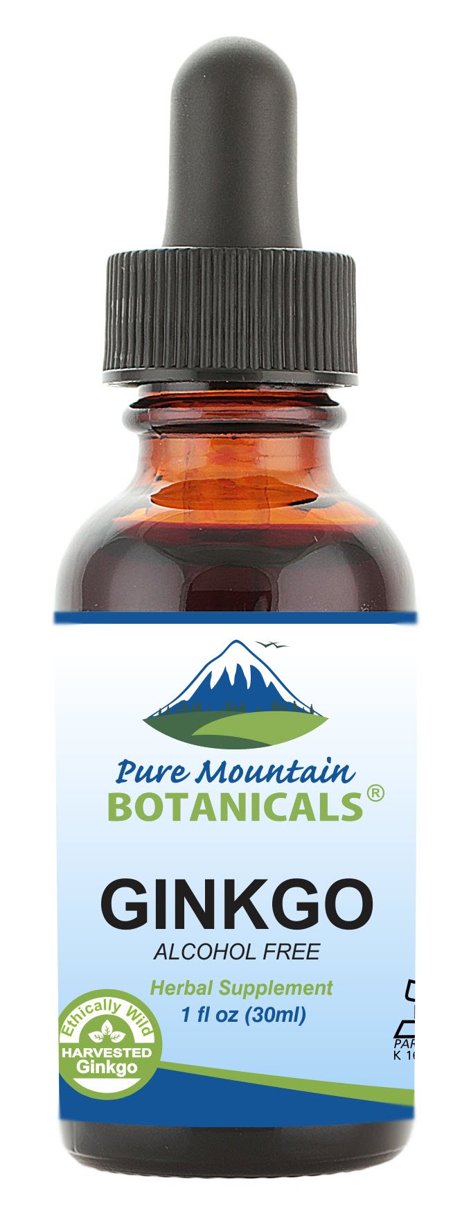 Pure Mountain Botanicals Ginkgo Biloba Liquid 467mg front view