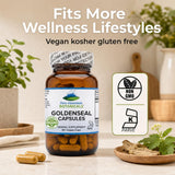Pure Mountain Botanicals Goldenseal Capsules 250mg back view
