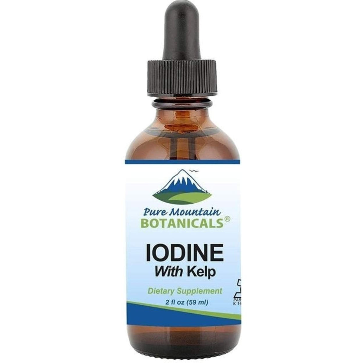 Pure Mountain Botanicals Iodine Liquid Supplement front view