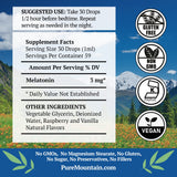 Pure Mountain Botanicals Liquid Melatonin 3mg Drops glass bottle with dropper