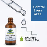 Pure Mountain Botanicals Liquid Melatonin 3mg Drops with natural berry flavour