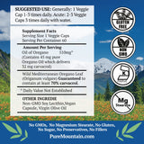 Pure Mountain Botanicals Oregano Oil Capsules side view showing label